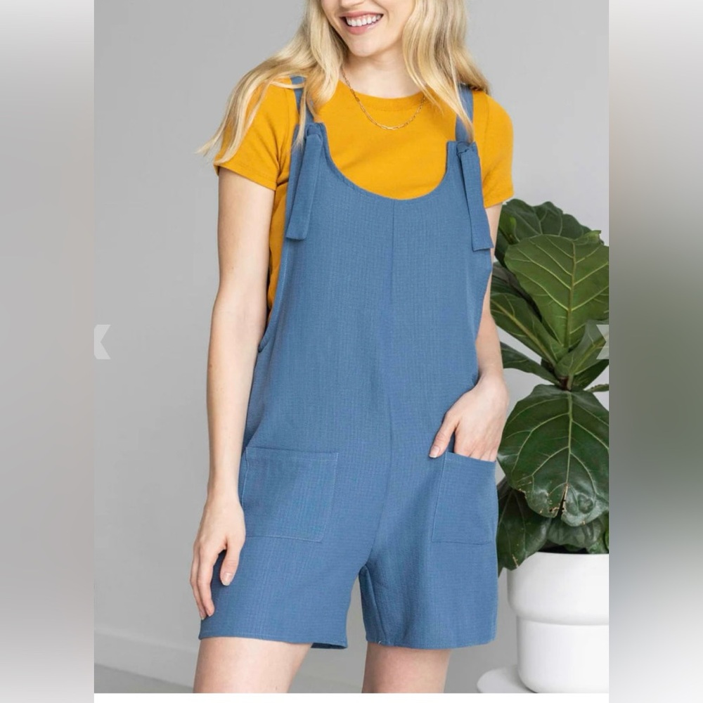 Blue Women's Denim Overalls size Large